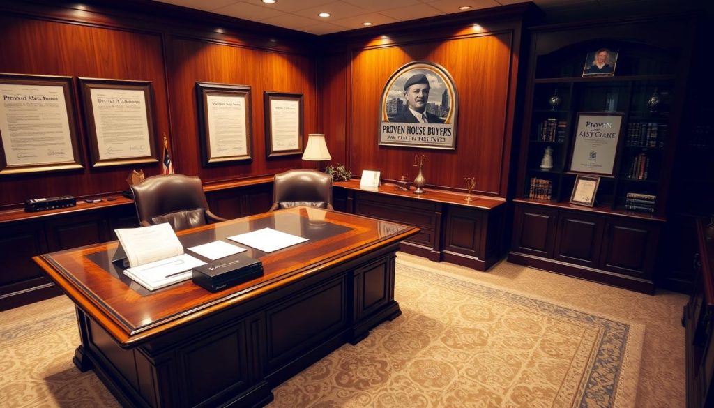 A-well-appointed-office-interior-with-a-large-mahogany-desk-framed-legal-documents-on-the-1024x585 How to Sell an Inherited House in Akron