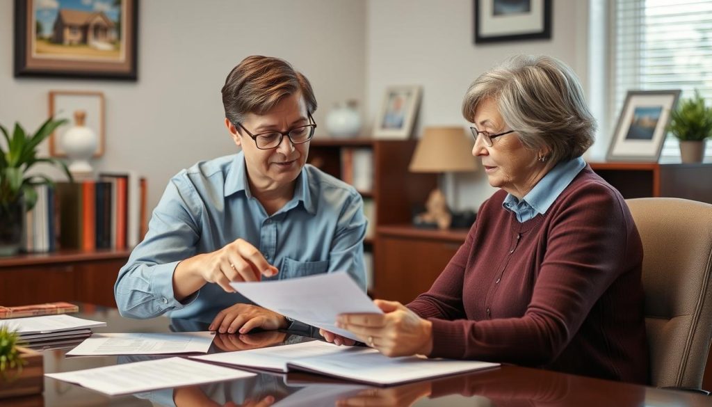 Ohio-homeowner-meeting-with-a-housing-counselor-to-discuss-foreclosure-options-1024x585 Can I Sell My House in Akron Before Foreclosure? Your Options Explained