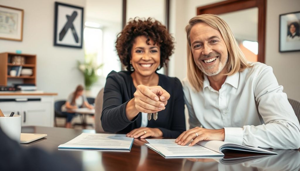 Ohio-homeowner-receiving-keys-after-successfully-selling-house-without-a-realtor-1024x585 Sell Your House Without a Realtor in Akron